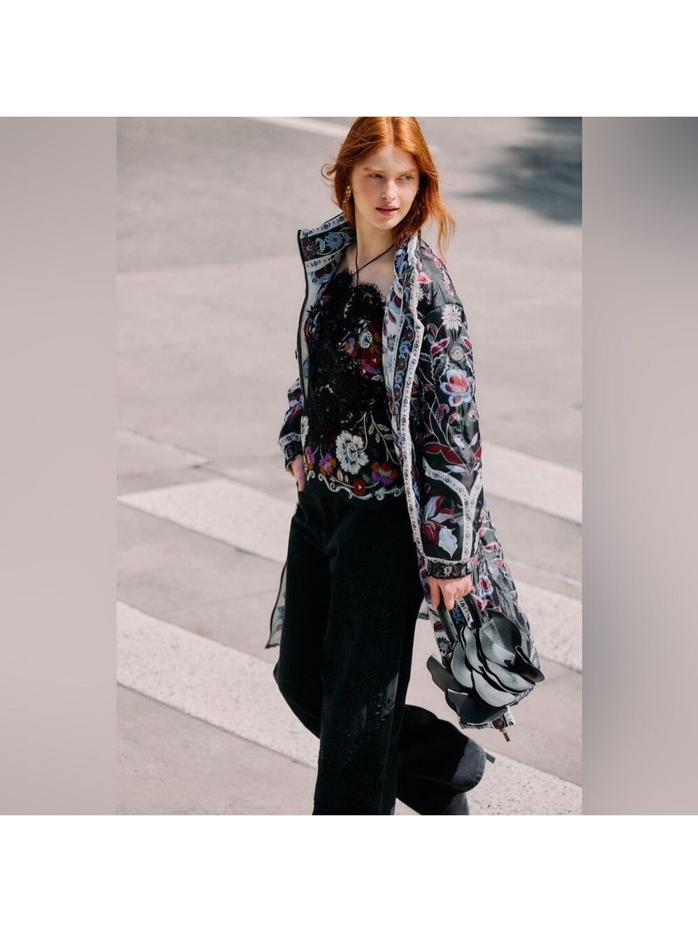 Farm Rio Black Marcelle Reversible Maxi Puffer Jacket - Picture 10 of 12